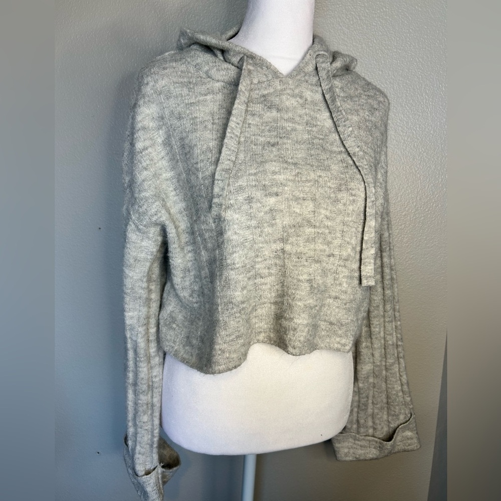 Sincerely Jules Light Gray Hooded Sweater